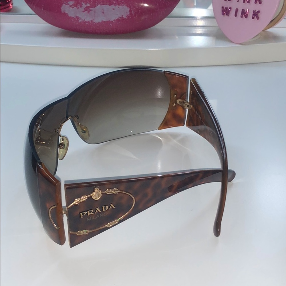 Early 2000 Prada  Tortoise Brown Sunglasses